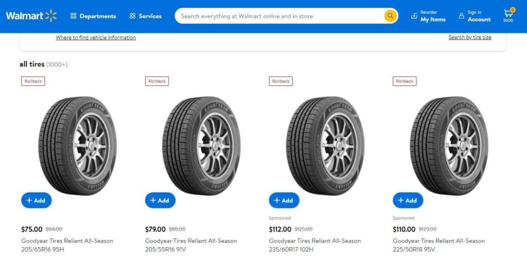 Walmart Tire Center Services and Hours 2023
