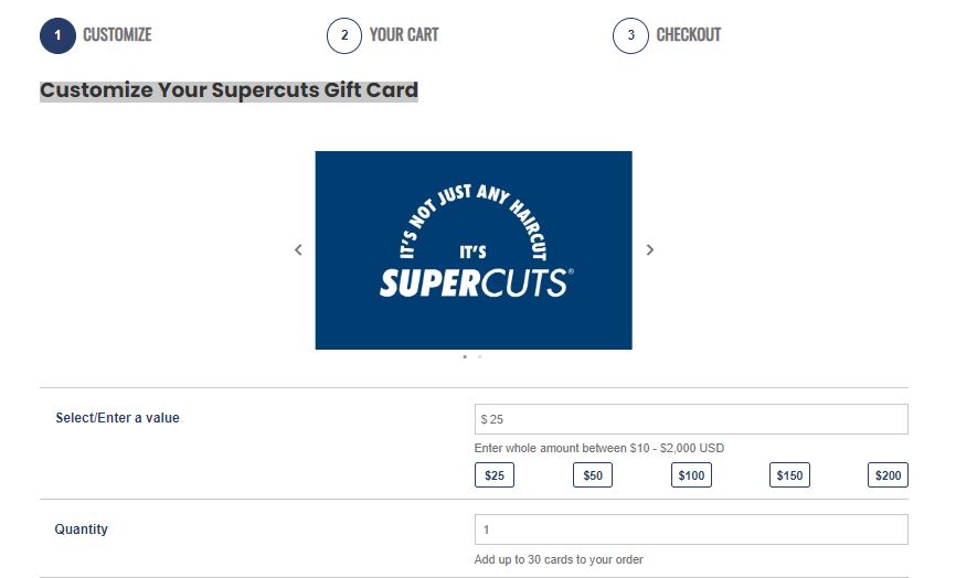 supercuts gift card