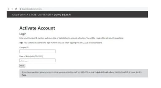 How to Activate your MyCSULB Account.