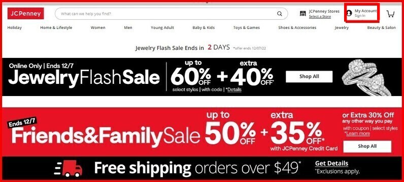 JCPenney Tracking Order
