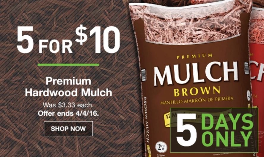 Mulch on Sale 5 for 10 Sale Dates 2023